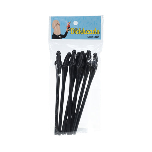 The Dickheads Groom Straws Black - Not Very Vanilla