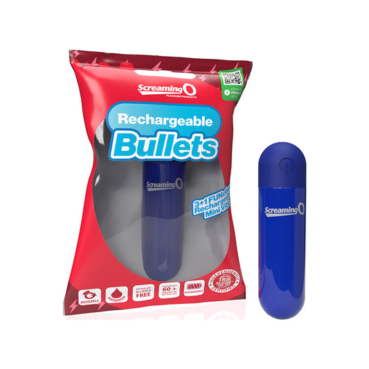 Screaming O Rechargeable Bullets Blue - Not Very Vanilla