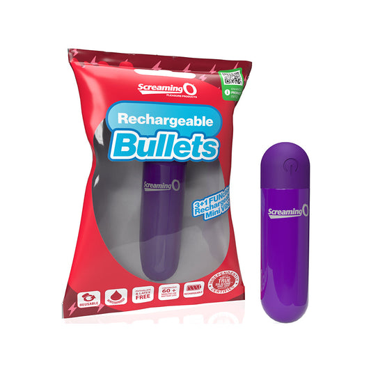 Screaming O Rechargeable Bullets Purple - Not Very Vanilla