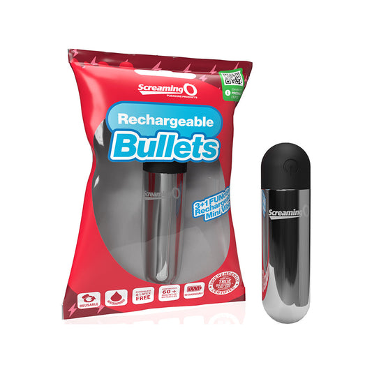 Screaming O Rechargeable Bullets Silver - Not Very Vanilla