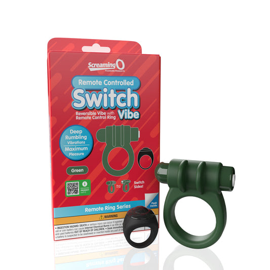 Screaming O Remote Controlled Switch Vibrating Ring Green - Not Very Vanilla