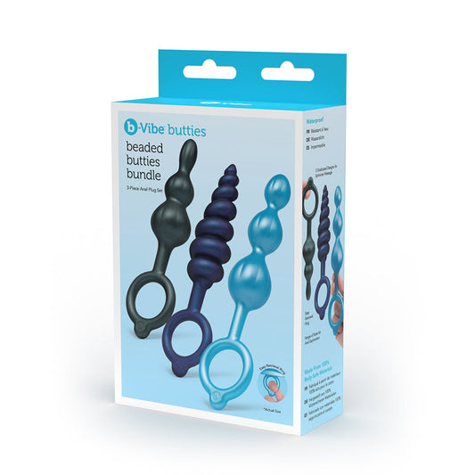 b-Vibe Beaded Butties Bundle 3-Piece Anal Plug Set - Not Very Vanilla