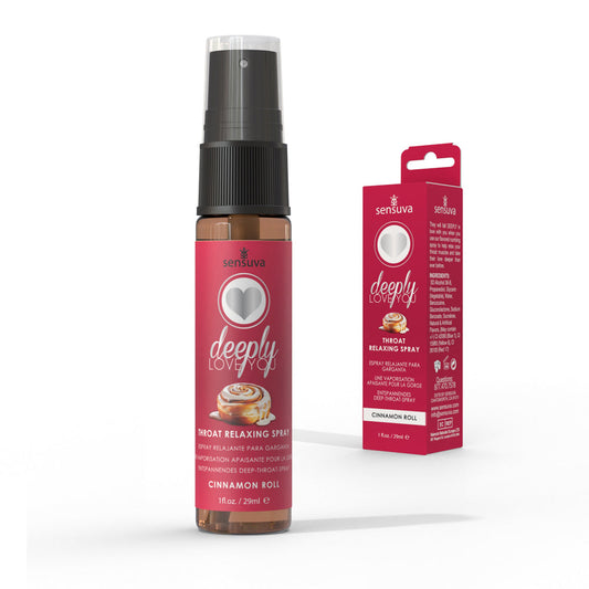 Sensuva Deeply Love You Throat Relaxing Spray Cinnamon Roll 1 oz. - Not Very Vanilla