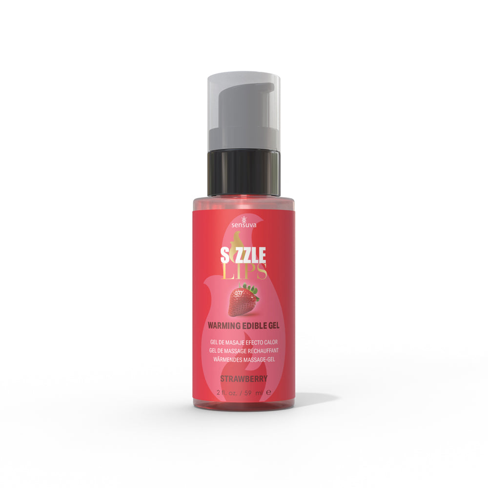 Sensuva Sizzle Lips Warming Gel Strawberry 2 oz. - Not Very Vanilla