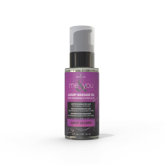 Sensuva Me & You Pheromone-Infused Luxury Massage Oil Sweet Secrets 2 oz. - Not Very Vanilla