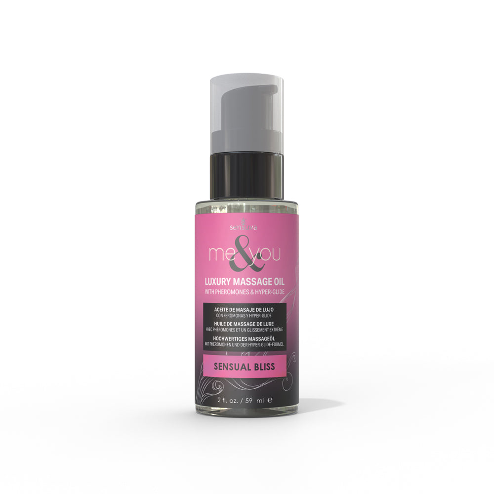 Sensuva Me & You Pheromone-Infused Luxury Massage Oil Sensual Bliss 2 oz. - Not Very Vanilla