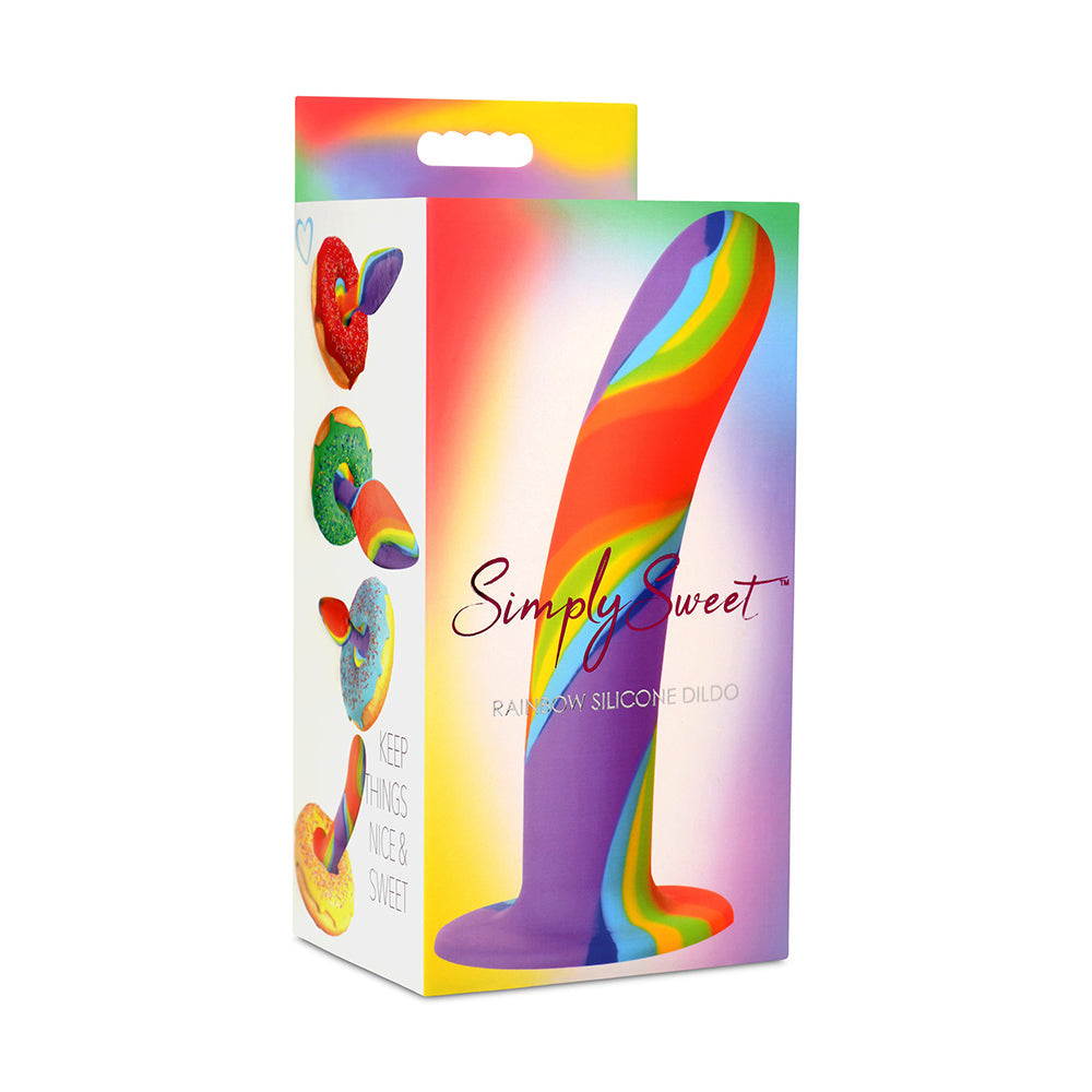 Simply Sweet Rainbow Silicone Dildo - Not Very Vanilla