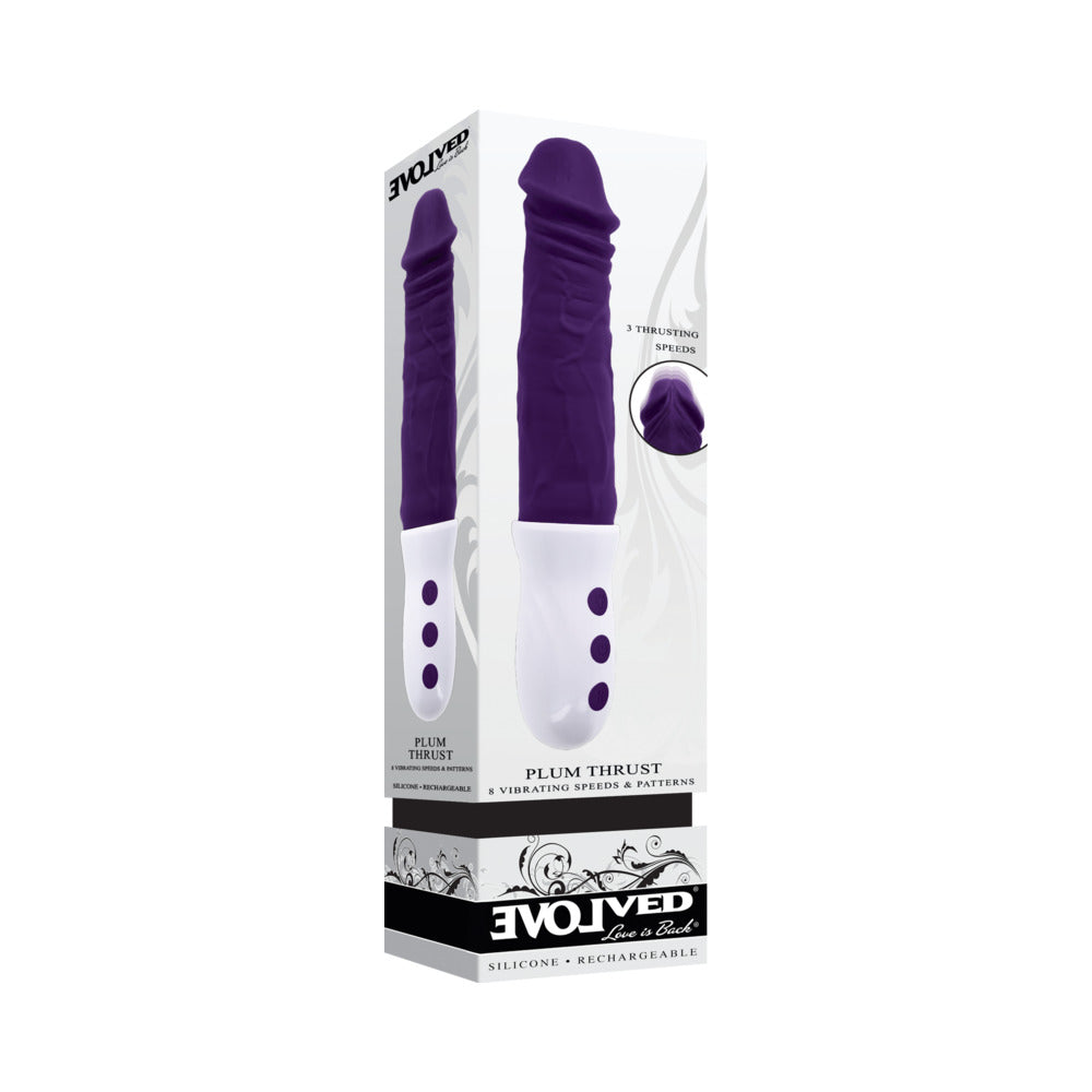 Evolved Plum Thrust Rechargeable Thrusting Vibe Silicone - Not Very Vanilla