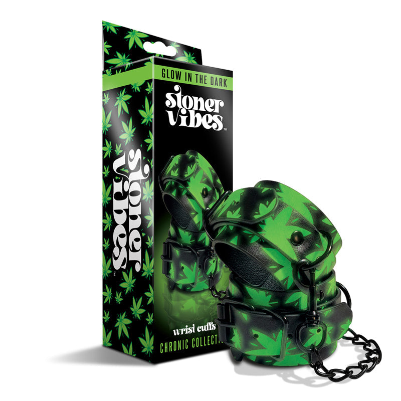 Stoner Vibes Chronic Collection Glow in the Dark Wrist Cuffs - Not Very Vanilla