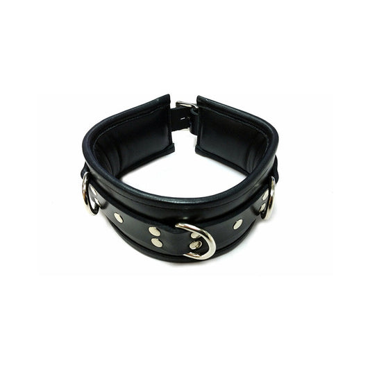 Rouge Leather Padded Collar Black/Black - Not Very Vanilla