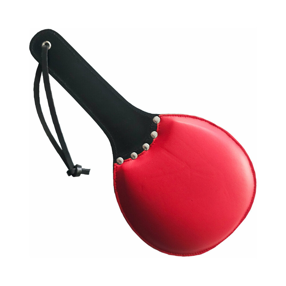 Rouge Leather Padded Ping Pong Paddle Black/Red - Not Very Vanilla