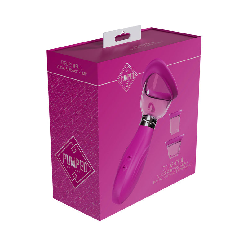 Pumped Delightful Automatic Rechargeable Vulva & Breast Pump Pink - Not Very Vanilla