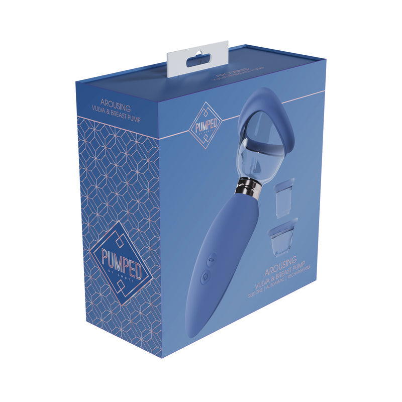 Pumped Arousing Automatic Rechargeable Vulva & Breast Pump Blue - Not Very Vanilla