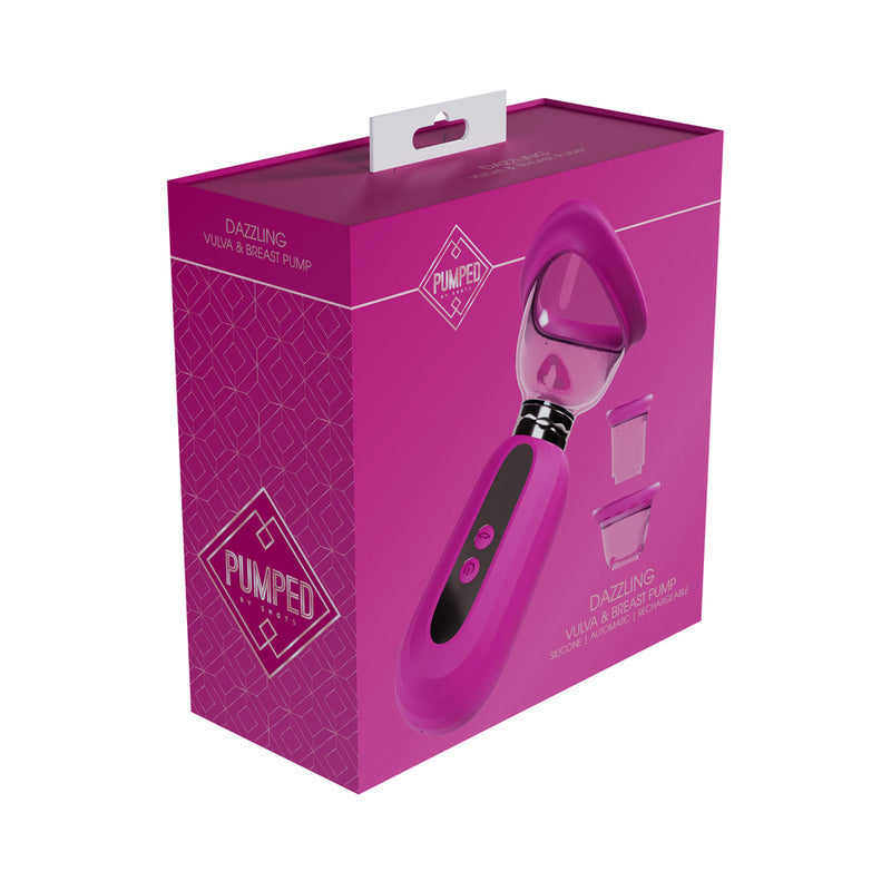 Pumped Dazzling Automatic Rechargeable Vulva & Breast Pump Pink - Not Very Vanilla