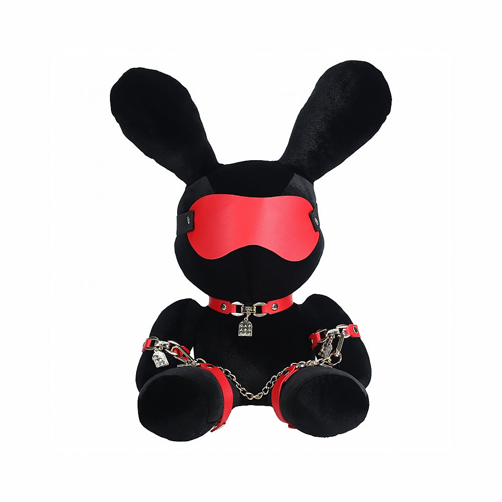 Shots Rabbit Bondage Velvet Stuffy Large Black - Not Very Vanilla