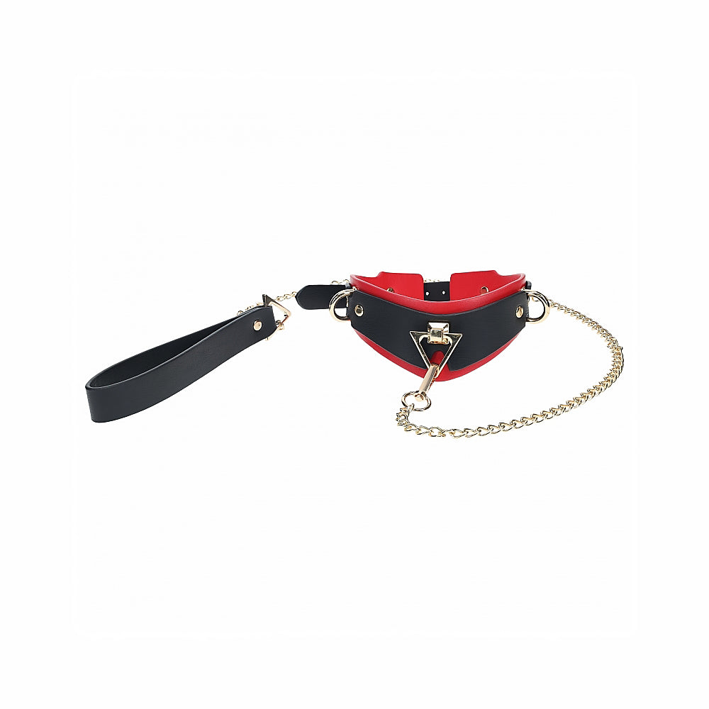 Ouch! Milan Collection Collar with Leash - Not Very Vanilla