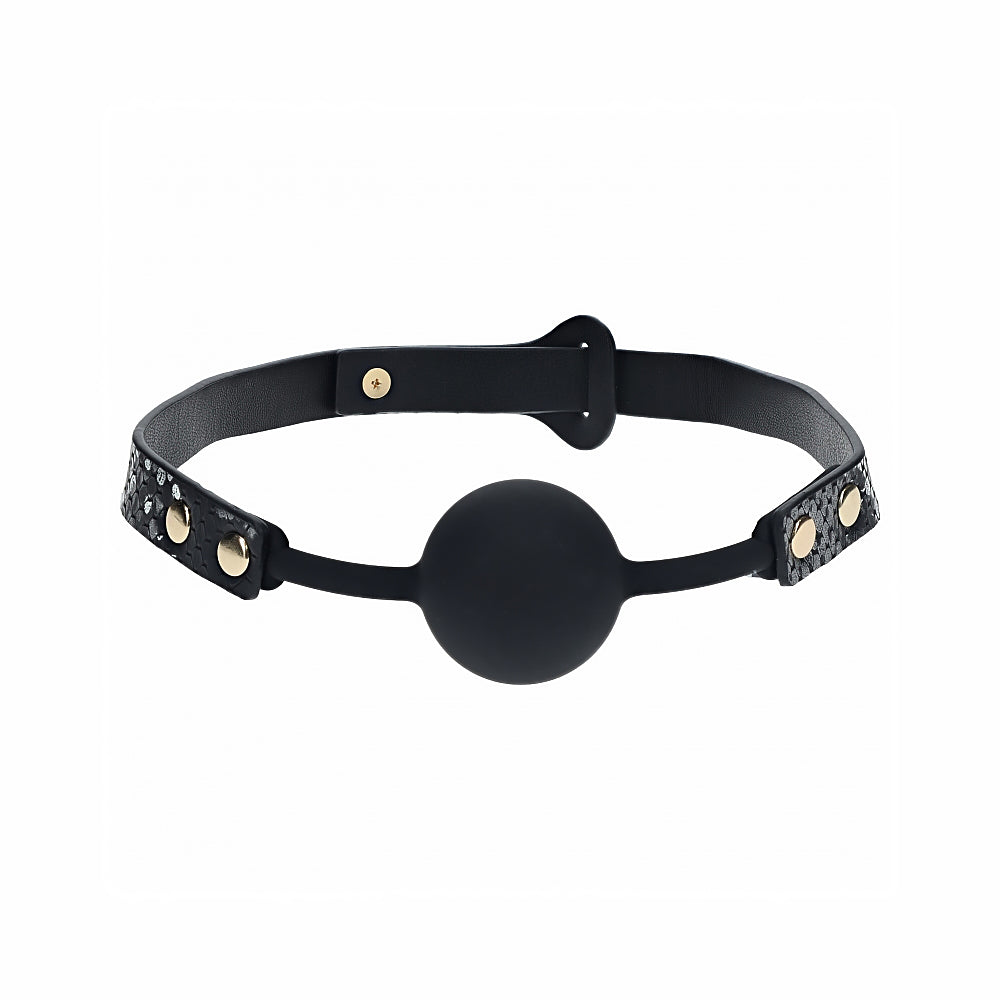 Ouch! Florence Collection Silicone Ball Gag Black - Not Very Vanilla