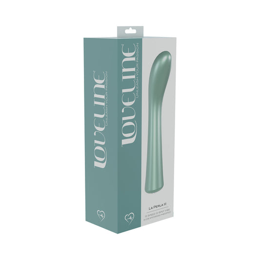 LoveLine La Perla III Rechargeable Silicone G-Spot Vibrator Green - Not Very Vanilla