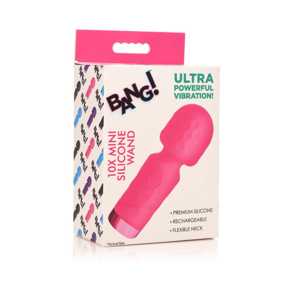 BANG! 10X Mini Silicone Wand Pink - Not Very Vanilla