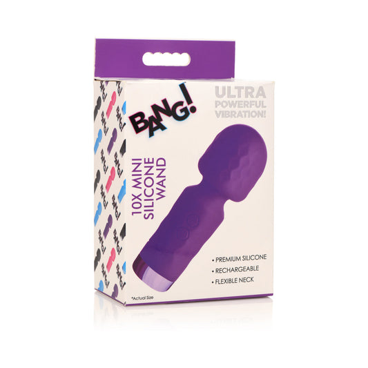 BANG! 10X Mini Silicone Wand Purple - Not Very Vanilla