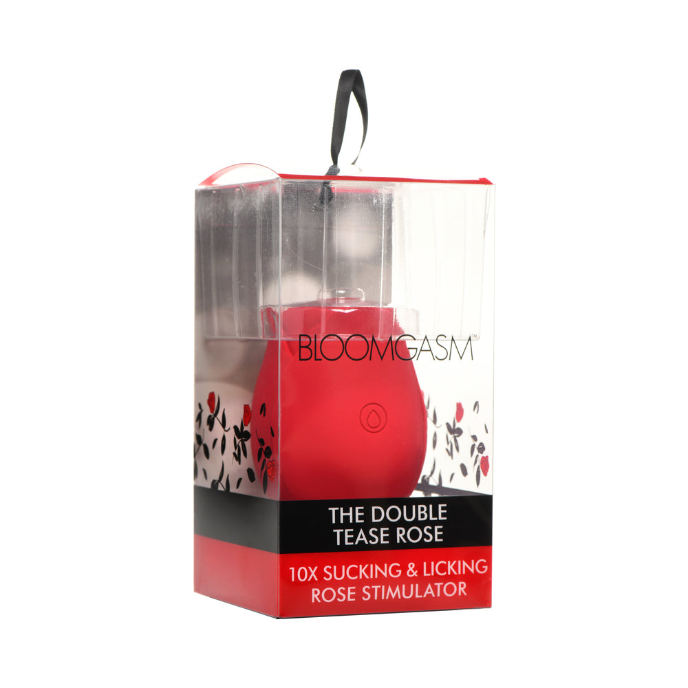 Bloomgasm The Double Tease Rose 10X Sucking & Licking Rose Stimulator - Not Very Vanilla