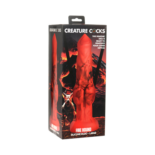 Creature Cocks Fire Hound Silicone Dildo Large - Not Very Vanilla