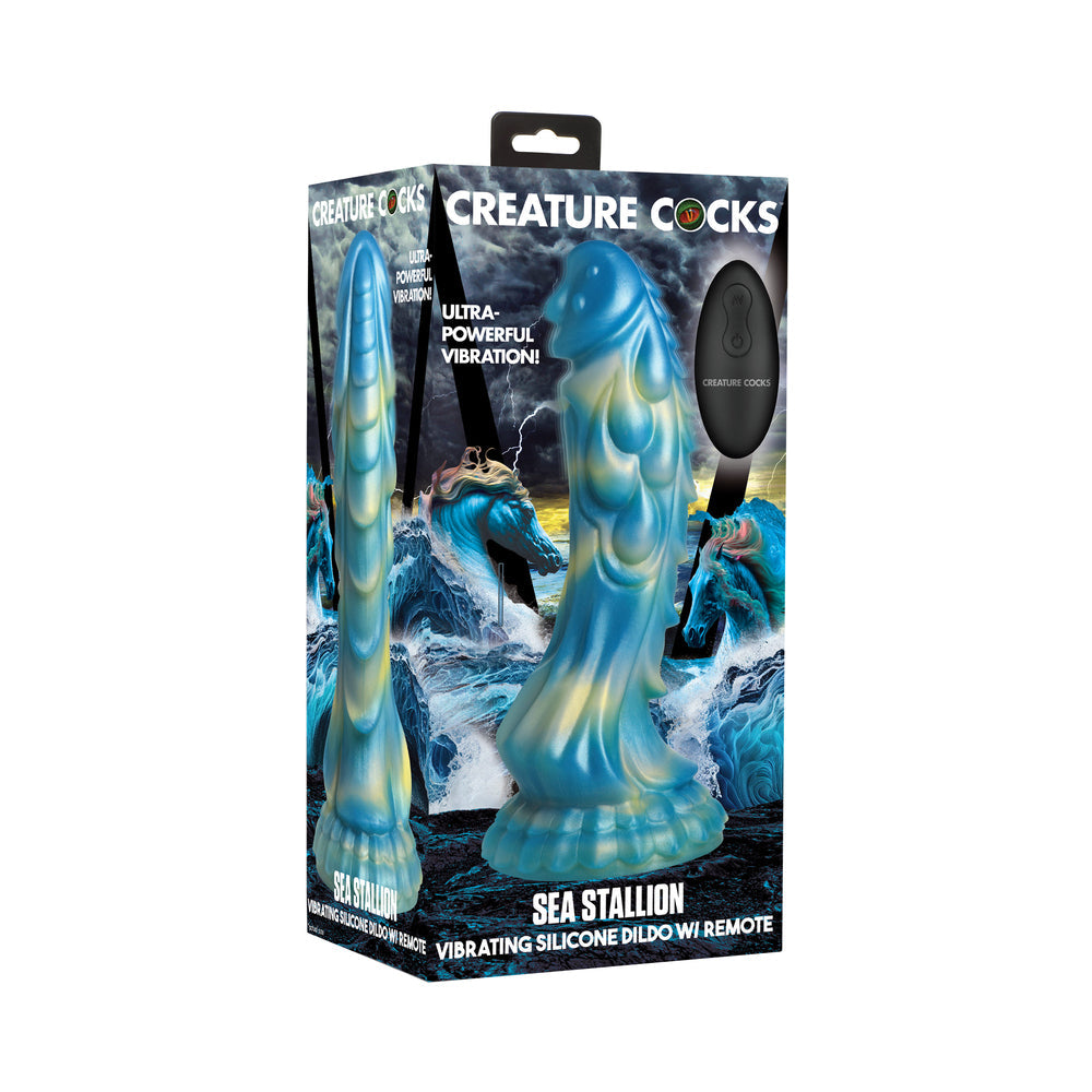 Creature Cocks Sea Stallion Vibrating Silicone Dildo with Remote - Not Very Vanilla