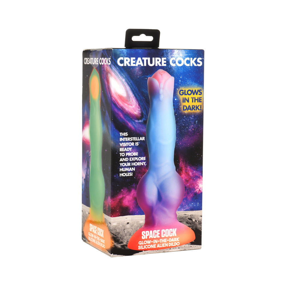 Creature Cocks Space Cock Glow-in-the-Dark Silicone Alien Dildo - Not Very Vanilla