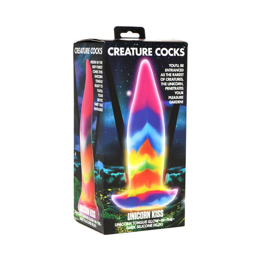 Creature Cocks Unicorn Tongue Glow-in-the-Dark Silicone Dildo - Not Very Vanilla