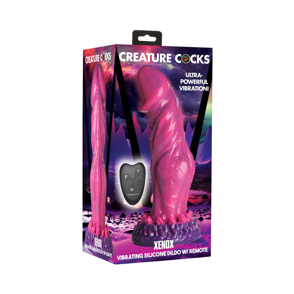 Creature Cocks Xenox Vibrating Silicone Dildo with Remote - Not Very Vanilla