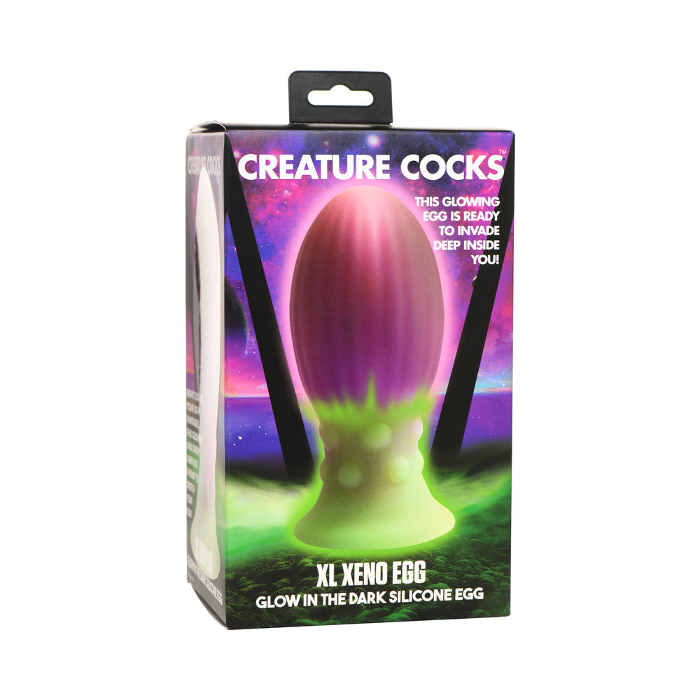 Creature Cocks XL Xeno Egg Glow-in-the-Dark Silicone Egg - Not Very Vanilla