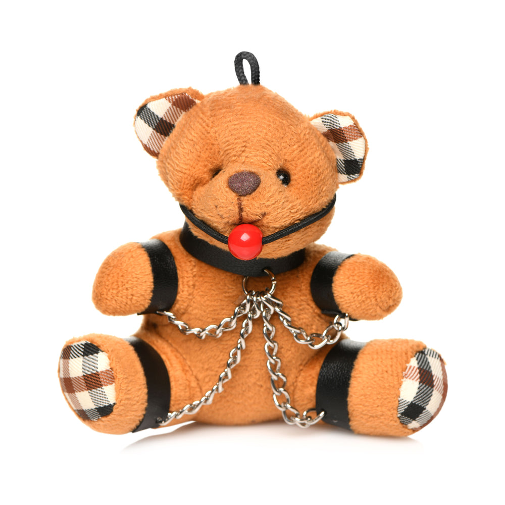 Master Series Gagged Teddy Bear Keychain - Not Very Vanilla