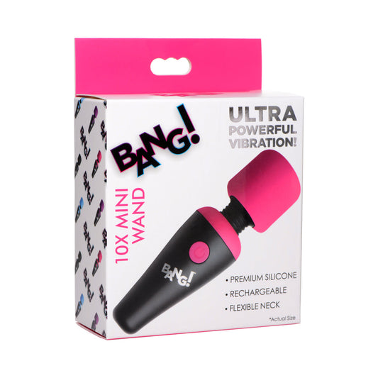 BANG! 10X Vibrating Mini Silicone Wand Pink - Not Very Vanilla