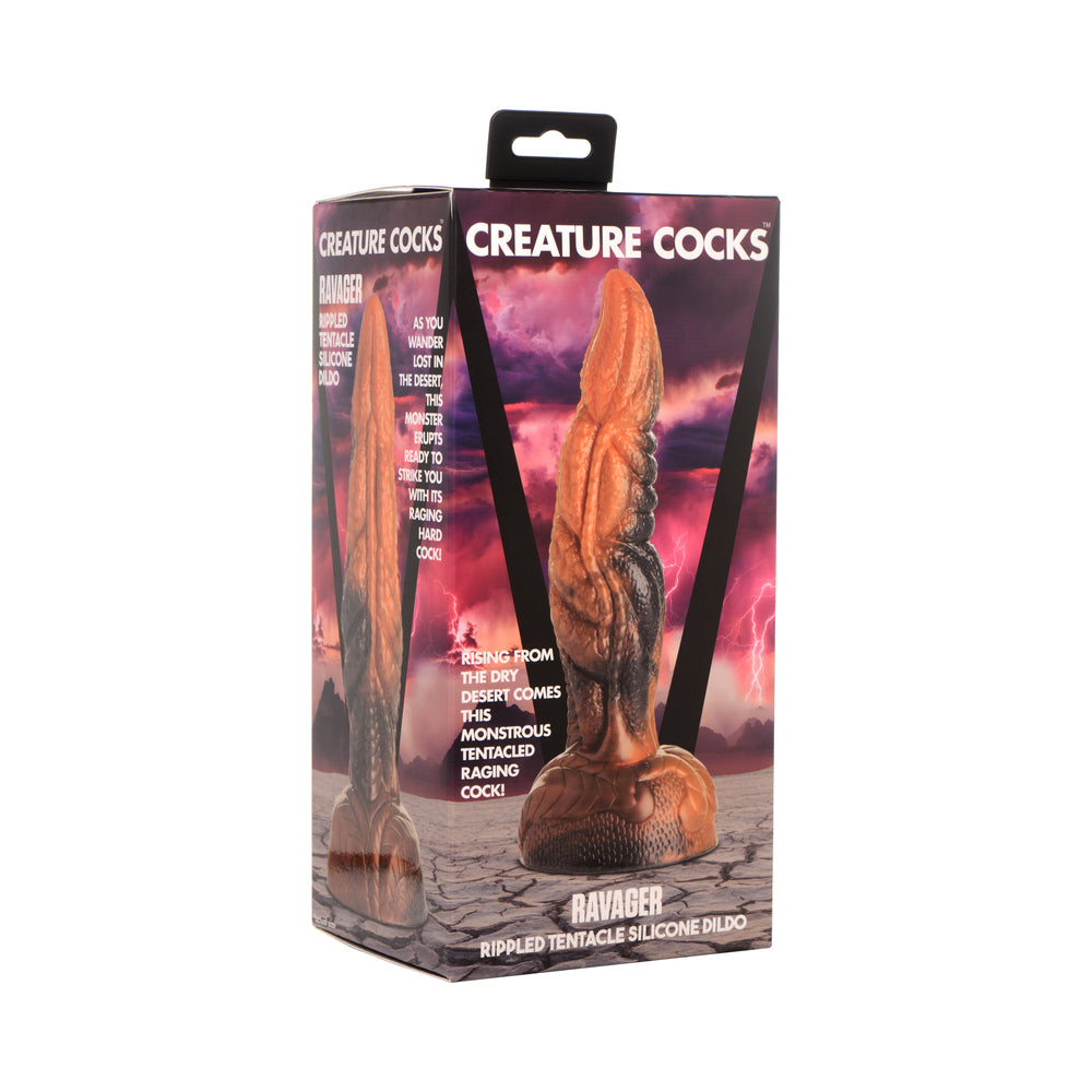 Creature Cocks Ravager Rippled Tentacle Silicone Dildo - Not Very Vanilla