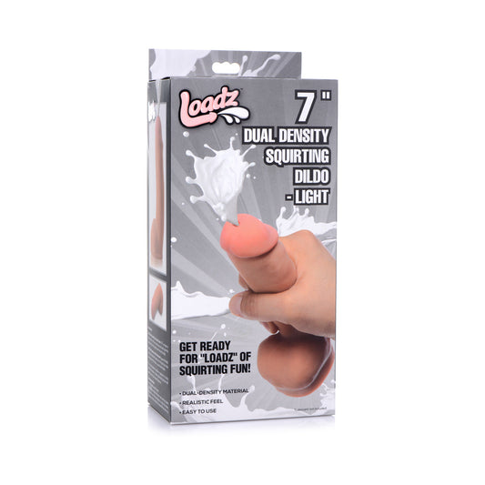 Loadz 7 in. Dual Density Squirting Dildo Light - Not Very Vanilla