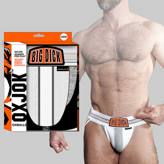 Oxballs Oxjok Bulger Pumper-Sack Slider Jock White Snow S - Not Very Vanilla