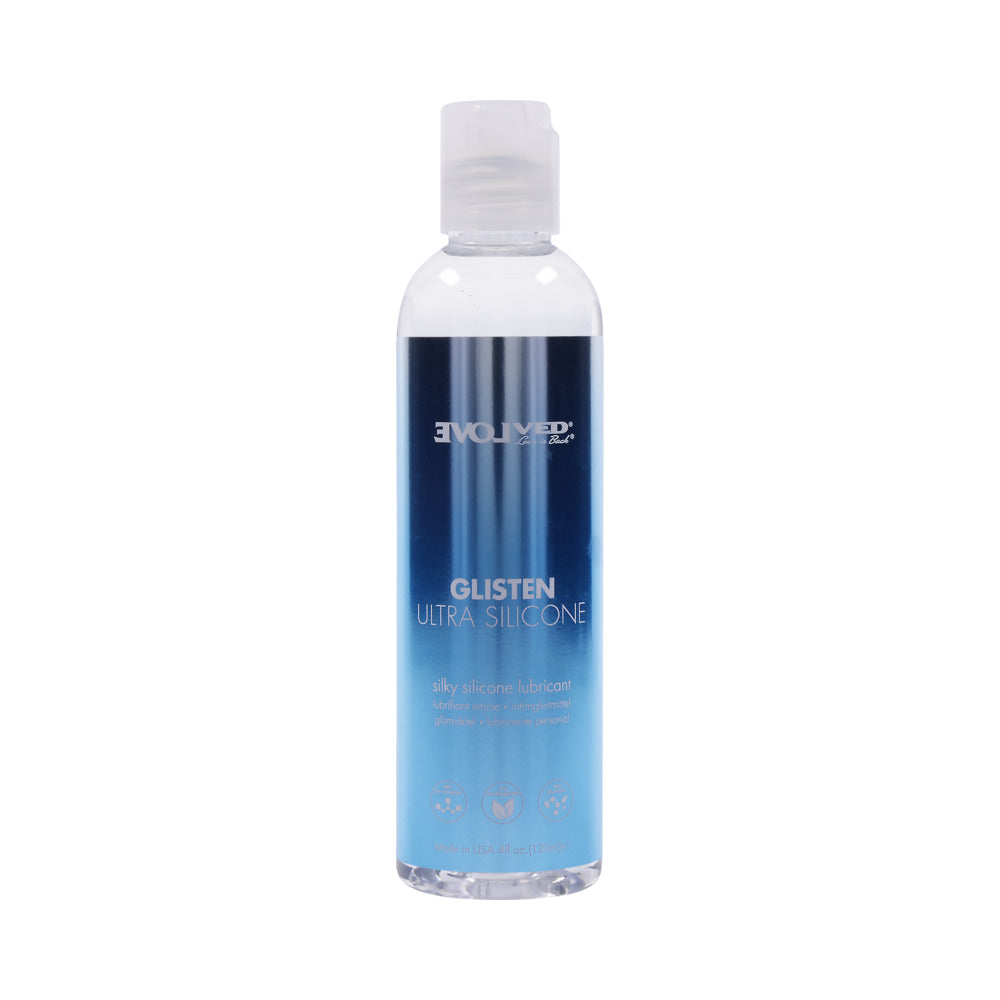 Evolved Glisten Ultra Silicone Lubricant 4 oz. - Not Very Vanilla