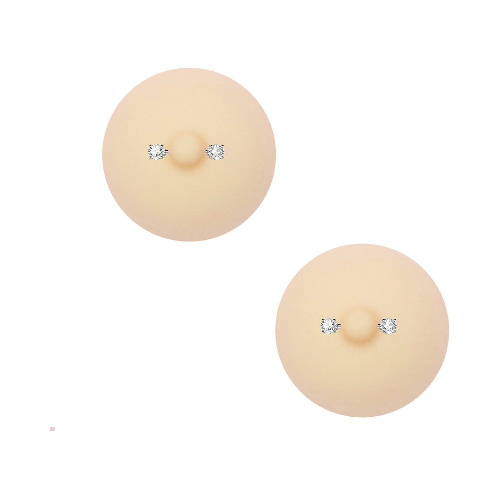 Neva Nude NuNip Peek A Boo Piercing Nude Nipple Reusable Silicone Nipple Pasties - Not Very Vanilla