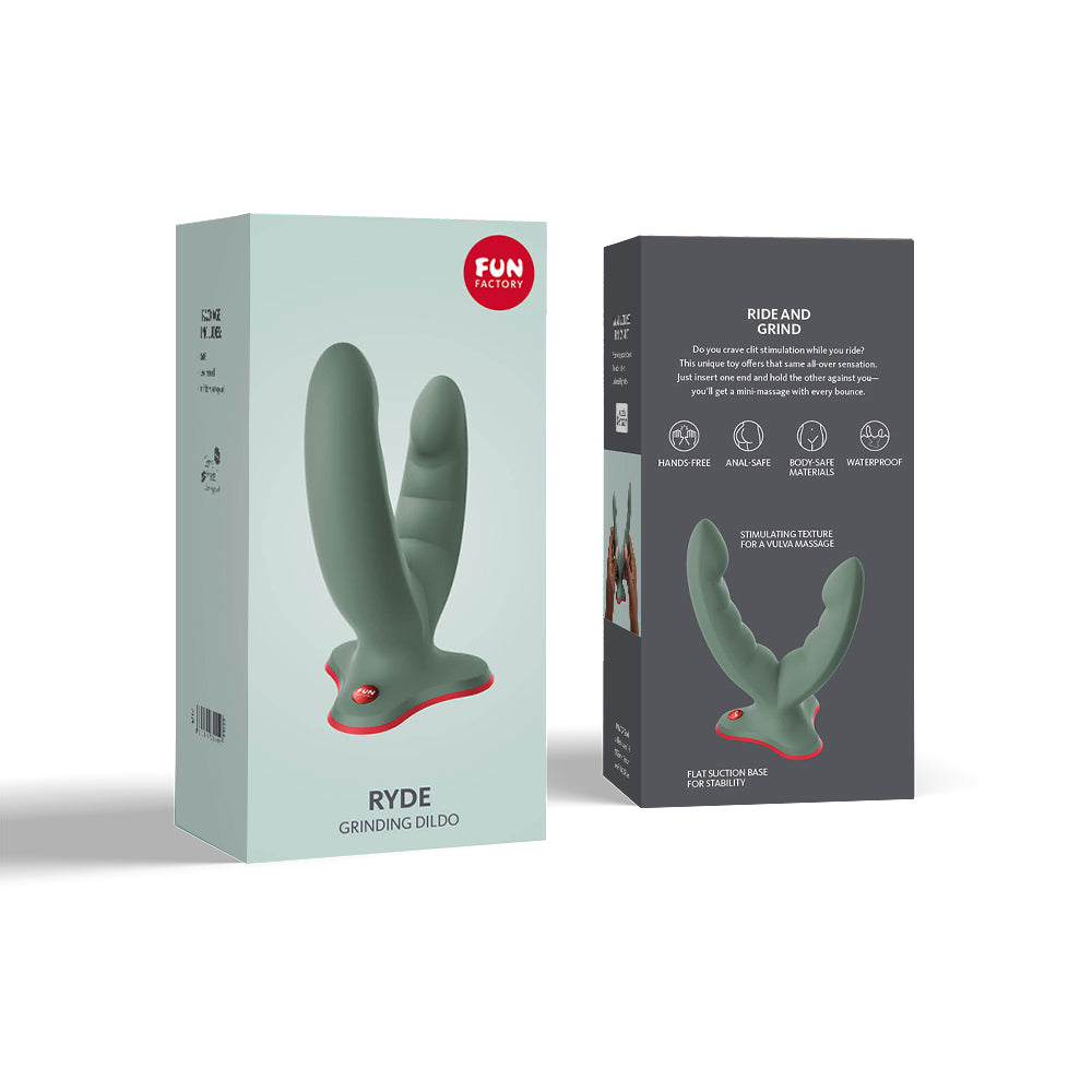 Fun Factory Ryde Dual Stimulation Dildo Wild Olive - Not Very Vanilla