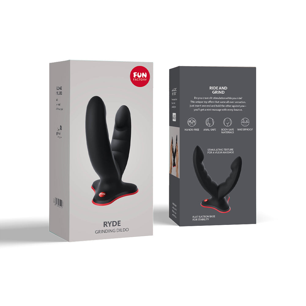 Fun Factory Ryde Dual Stimulation Dildo Black - Not Very Vanilla