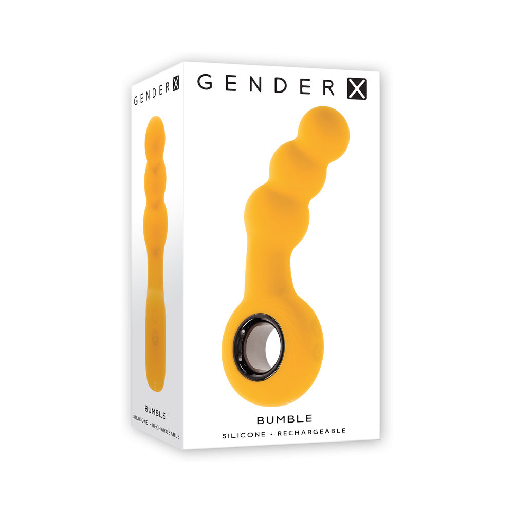 Gender X Bumble Rechargeable Silicone Vibrating Plug Yellow - Not Very Vanilla