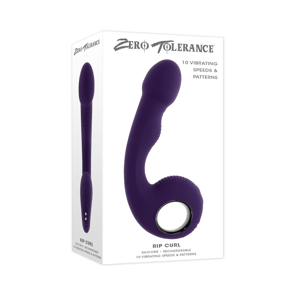 Zero Tolerance Rip Curl Rechargeable Silicone Vibrator Purple - Not Very Vanilla