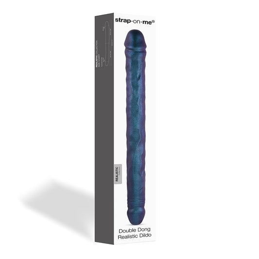 Strap-On-Me Double Dong Realistic Dildo Snaky Metallic Color - Not Very Vanilla