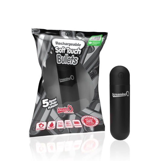 Screaming O Soft Touch Rechargeable Bullets Black - Not Very Vanilla