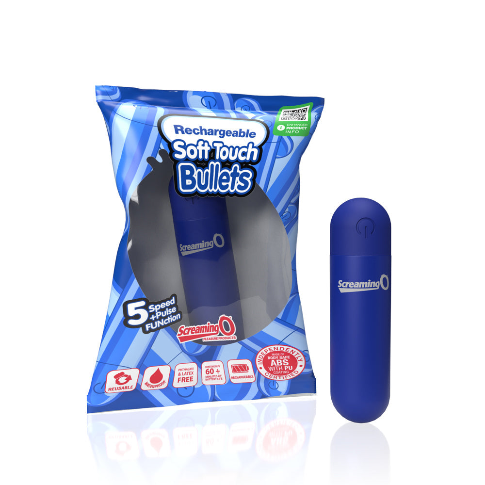 Screaming O Soft Touch Rechargeable Bullets Blue - Not Very Vanilla