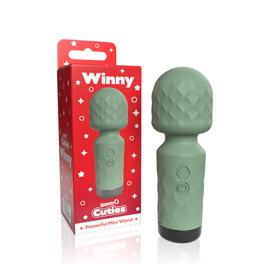 Screaming O Cuties Winny Vibrating Mini Wand Sage Green - Not Very Vanilla