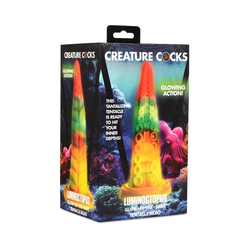 Creature Cocks Luminoctopus Glow-in-the-Dark Tentacle Dildo - Not Very Vanilla