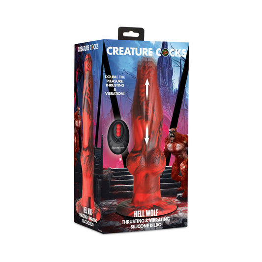 Creature Cocks Hell Wolf Thrusting & Vibrating Silicone Dildo - Not Very Vanilla