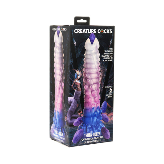 Creature Cocks Tenta-Queen Ovipositor Silicone Dildo with Eggs - Not Very Vanilla