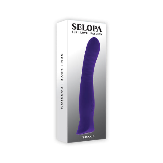 Selopa Trixxxie Rechargeable Vibrator Silicone Purple - Not Very Vanilla